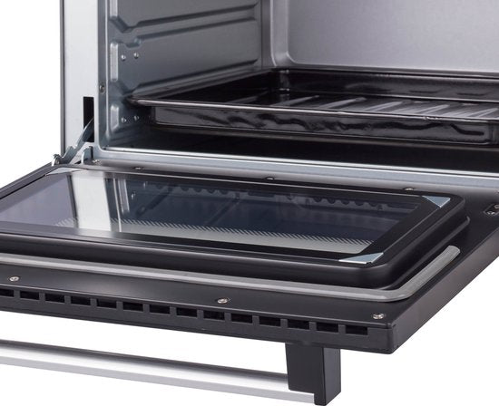Tomado TEO3000S - Freistehender Backofen - 30 Liter - 1600 Watt - Heißluft - 3 Einschubebenen - Silber