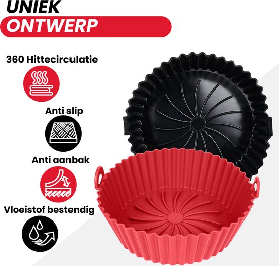 VAIVE Silikon Tablett Geeignet Für Airfryer ⌀ 20 - Backpapier Alternative - Zubehör - Backblech - XXL