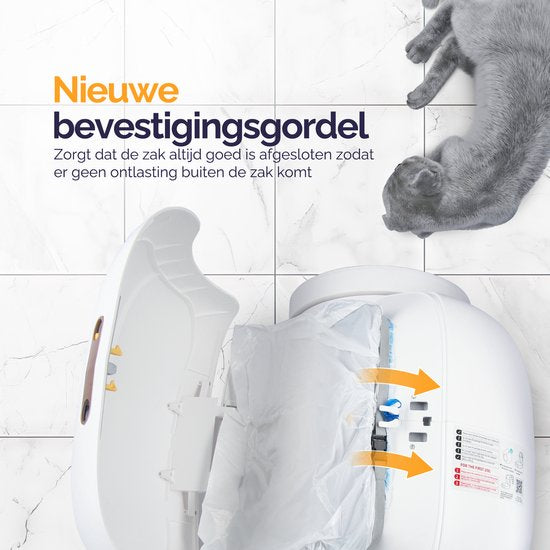 Quadruped Fresh 3 - Automatische Katzentoilette - Selbstreinigend - Gesteuert über App - 65L - inkl. Matte und 3 Rollen Sammelbeutel