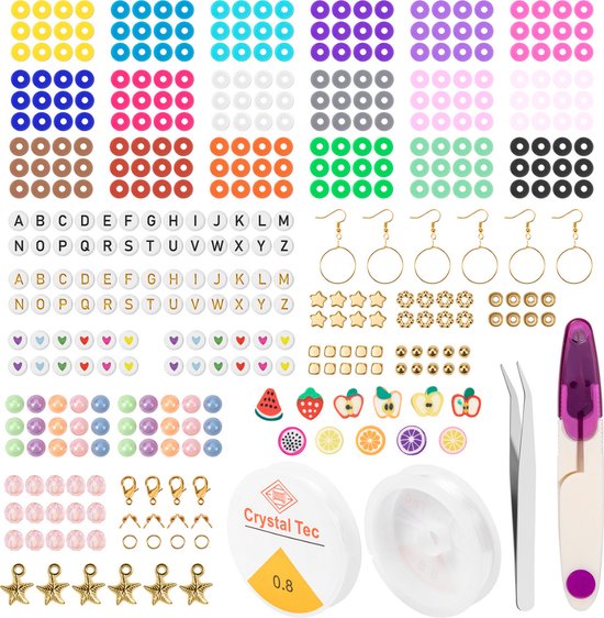 Vaive Katsuki Beads Deluxe Starter Kit - 2485-teiliges Schmuckherstellungsset - Basteln für Mädchen - für Kinder - Bastelkiste - Herstellung von Armbändern - Herstellung von Ohrringen