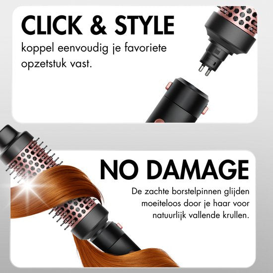 Sansbeauté® 3 in 1 Automatischer Lockenstab mit Klemme - Keramischer Lockenstab - 25mm bis 38mm - Beach Waves - gewelltes Haar - Lockenstäbe 33 38 mm 25 mm - Blowout-Bürste - Haarstyler - Lockenwickler - dünne und dicke Lockenwickler - Lockenstab kurzes H