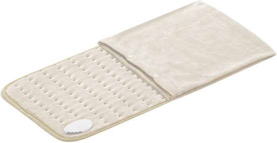 Seranova Electric Heat Pad - Inklusive Bezug - Rücken/ Füße/ Nacken/ Schultern/ Bauch - Heizkissen - Heizkissen - 60x30cm - Creme Beige