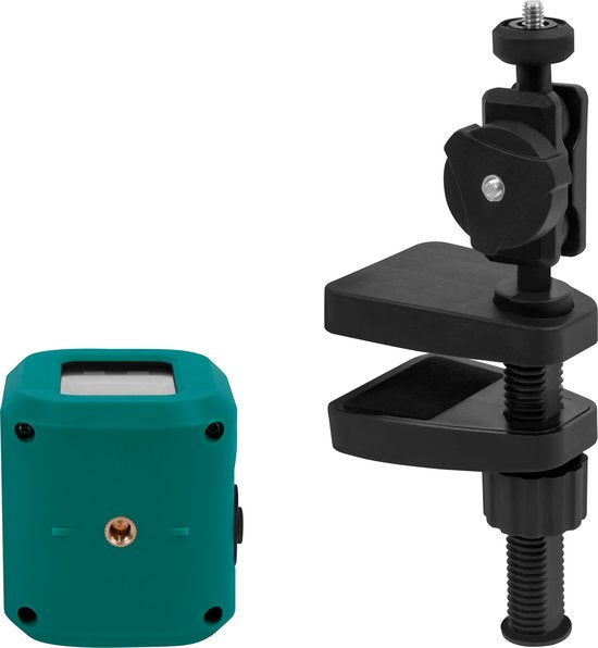VONROC Kreuzlinienlaser- Grün - 4V Akku- 1800mAh - Selbstnivellierend - 18 Meter Reichweite - Inkl. Halterung, USB-C Kabel & Aufbewahrungstasche