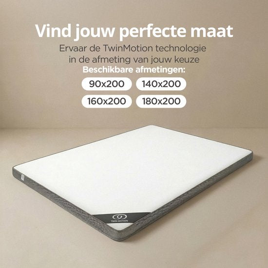 Sleeptime Twin Motion Topper 140 x 200 cm – Matratzenauflage – Hybrid-Gel-Memory-Schaum – mittlere Härte – 8 cm dick