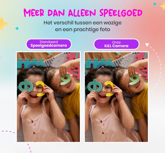 K&L Digitale Kinderkamera Kinder 32GB - Kinder Vlog Kamera - Kinderkameras Digital - Fotokamera Kinder - Kinderkamera
