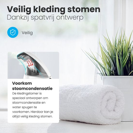 Auronic Wäschedampfer - Dampfer - Handdampfer für Kleidung und Möbel - 180ml - Dampfer - Weiß