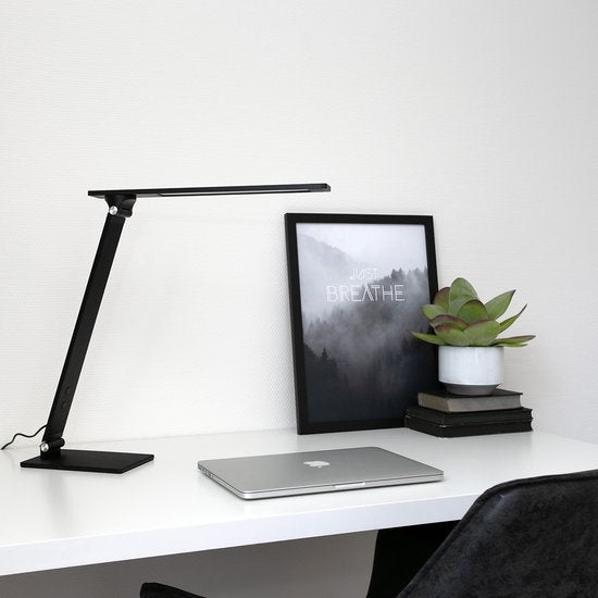 Steinhauer Tischleuchte Serenade - LED - Dimmbar - 38 x 12 x 70 cm (LxBxH) - Schwarz