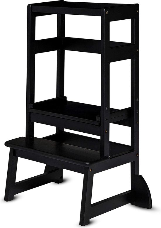 Oemmie Lernturm - Lernturm - Montessori Lernturm - Lernturm Kitchen Aid - Lernturm - Step up - Kindertreppe - Schwarz