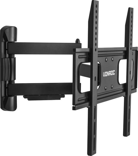 VONROC TV-Halterung - Dreh- und neigbar für 32 bis 75 Zoll - Universal bis 50 kg. - Inkl. Befestigungsmaterial