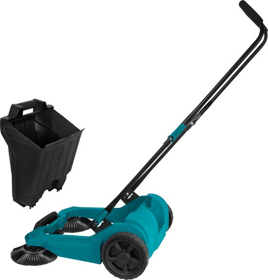 VONROC Kehrmaschine - 65 cm Kehrbreite - 18-Liter-Behälter - Kehrt bis zu 2600 m2 pro Stunde