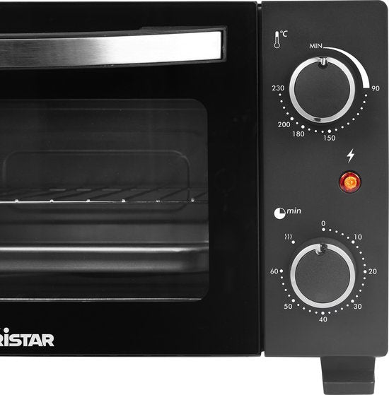 Tristar OV-3610 - Mini-Backofen - 10L - 800W - Camping Backofen Freistehend - Schwarz