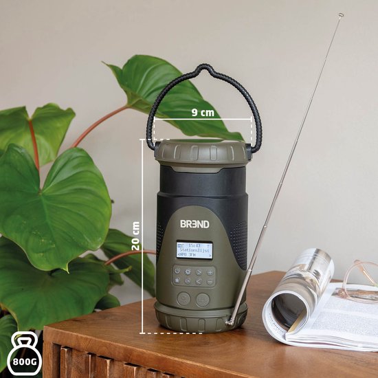 BREND BR-2245 Notfallradio mit Laterne und abnehmbarer Taschenlampe - FM/ DAB+ Radio - Bluetooth - USB-C - Powerbank - Wasserdicht - SOS-Funktion