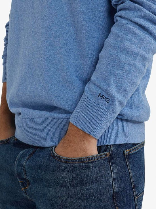 McGregor Pullover Merinowolle Eisblau - Größe XXL - Herren - Pullover