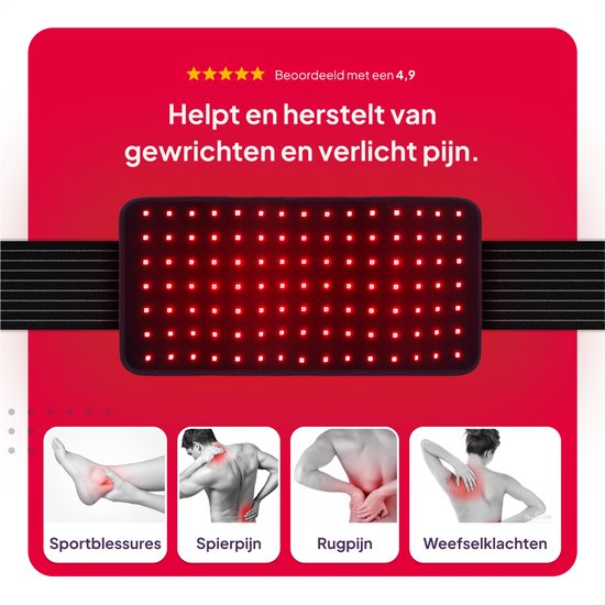 TheraFlex Infrarotlampe Infrarotgürtel Rückenband Rotlichttherapie - Muskeln & Gelenke - Schmerzen im unteren Rücken