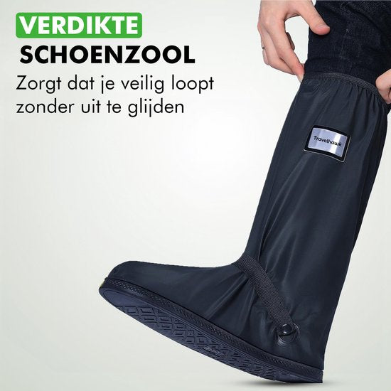Travelhawk Überschuhe - Wasserdicht - Regenschuhe - Schuhüberzüge - Schuhüberzüge - Schwarz - 42 - 45