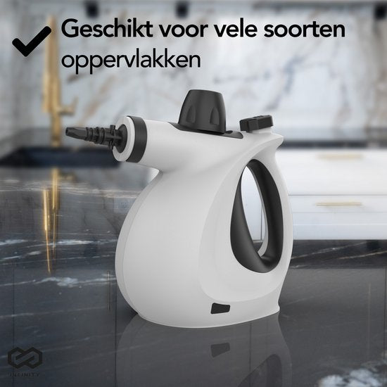 Infinity Goods Dampfreiniger - Handdampfreiniger - Fleckenreiniger - Boden, Bad, Küche - Teppichreiniger - 1050w