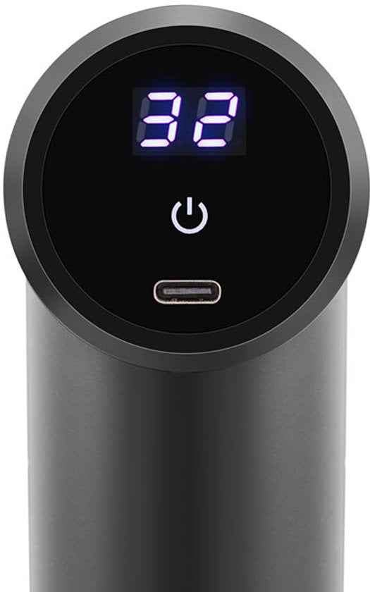 Wellhealth Mini Massagepistole – Muskelmassagegerät – 32 Stufen – Inkl. 4 Aufsätze – Kabellos