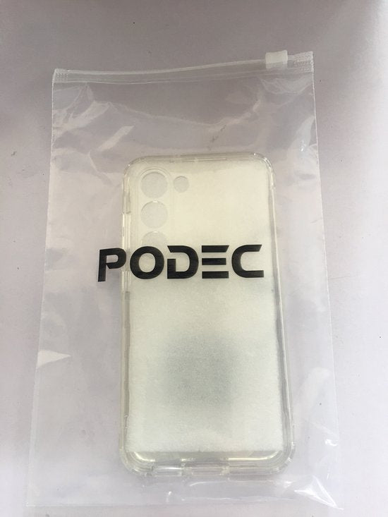 Podec 2-in-1 Case mit Displayschutzfolie geeignet für Samsung Galaxy S23 Transparentes Handy Case - Anti-Schock Case Cover