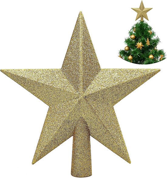 Roegaarden Spitze Weihnachtsbaum - Weihnachtsschmuck - Gold - 20 CM