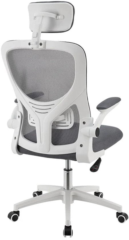 Juskys Ergonomischer Bürostuhl - Baltimore - Weiß / Grau