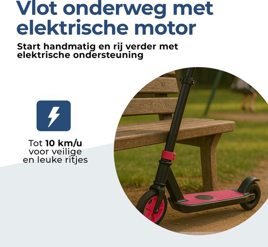 Denver Elektro-Scooter für Kinder - 10km/h - Kinder-Scooter - LED-Lichter - 6km Reichweite - SCK5500RO