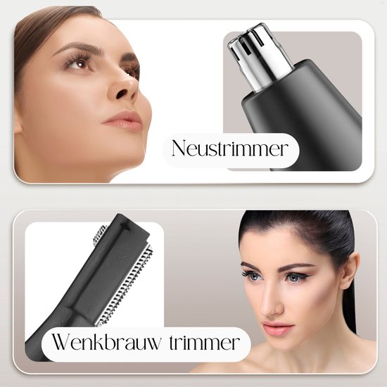 6-in-1 Bikini-Trimmer - Sansbeauté® - Gesicht - Achseln - Beine - Bikinizone - Augenbrauentrimmer - Gesichtshaarentfernung Damen - Intimzone - Ladyshaves Bikini - Epilierer elektrisch