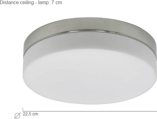 Deckenleuchte Steinhauer Ikaro 1363ST Stahl Ø 24 cm – Modernes Design mit 4-Stufen-Dimmer, geeignet für den Innenbereich sowie die Badezimmerzonen 2 und 3