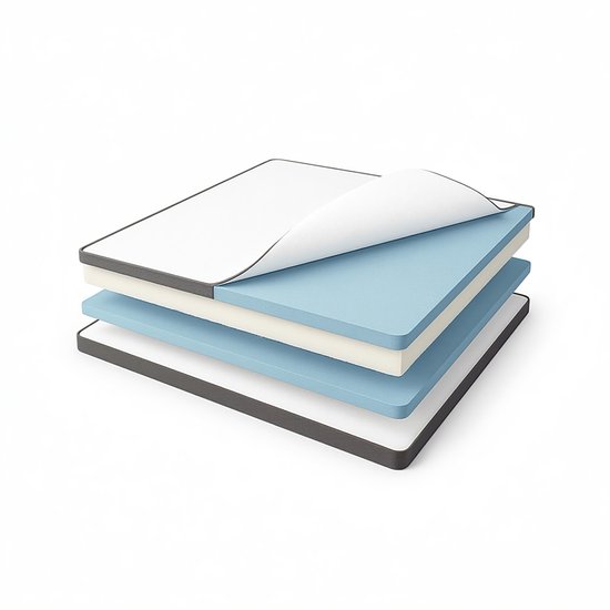 Twin Motion® Topper 160x200 cm - Topdekmatras - Matratzenauflage - Hybrid Gel Memory Foam - Mittlere Festigkeit - 8 cm dick