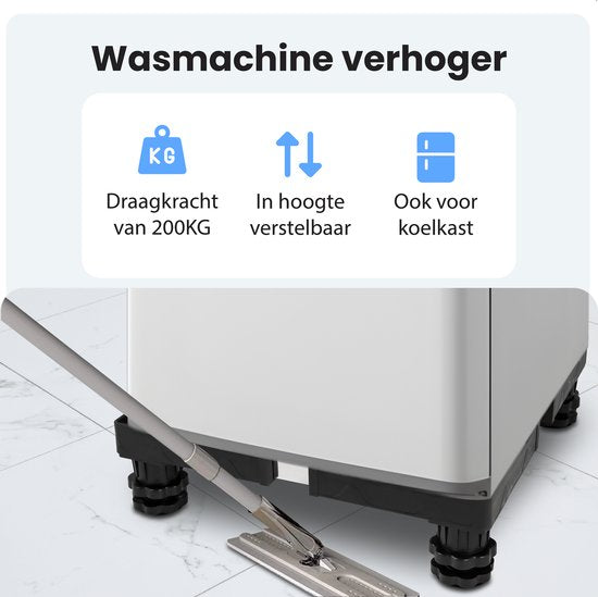Waschmaschinensockel - Waschmaschinensockel - Schrank - Geeignet für Trockner, Kühlschrank, Geschirrspüler und Gefrierschrank - Für Bosch, Samsung, Miele, AEG, LG, Haier - Verstellbar