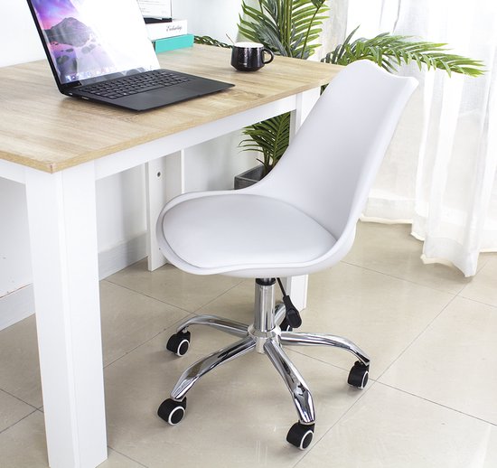 VDD Gaming Desk Chair - Bürostuhl - Drehstuhl - Stuhl - höhenverstellbar - Kunstleder - Weiß