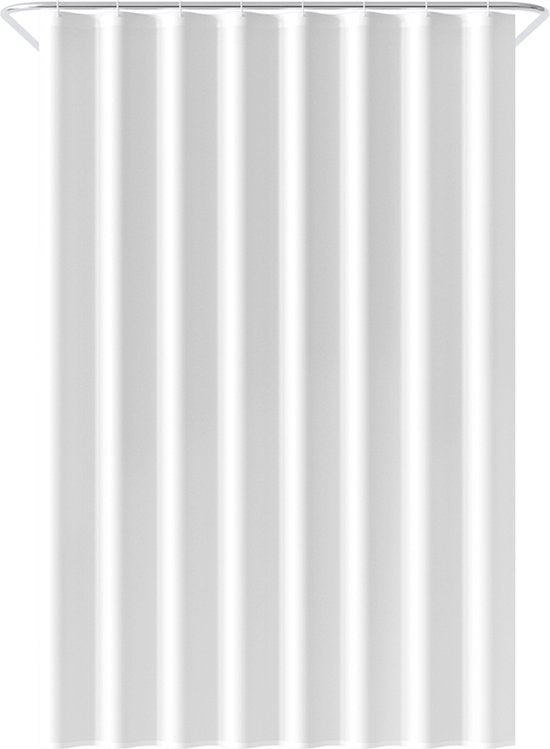 Loti Living Duschvorhang Anti-Schimmel - Weiß - Inklusive Ringe - Wasserdicht - Polyester - Duschvorhang 120x200 cm