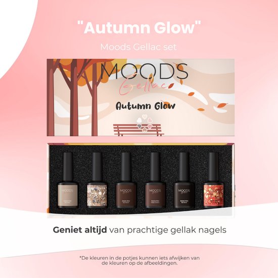 Moods Gellac 6-teiliges Set - Gel-Nagellack Starter Pack - Gel-Nagellack - 8ML - Autumn Glow - Gellac - Nägel - Chic Colours
