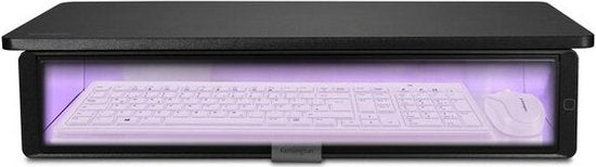 Kensington UVStand™ Monitorständer mit UVC-Sterilisationsfach/Aufbewahrungsschublade - Schwarz