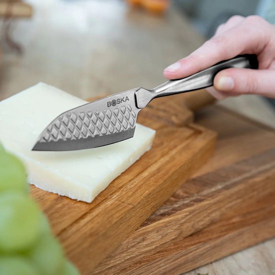Boska Käsemesser Hart Monaco+ Nr.9 - Käsemesser Hartkäse - Käsemesser alter Käse - Preisträger - Edelstahl - Spülmaschinenfestes Käsemesser - Küchenutensilien - Küchenzubehör - 10 Jahre Garantie
