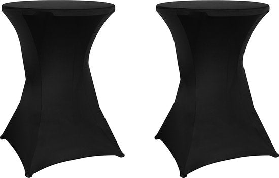 Saaf Bartable Rock Set - 2 Stück - ∅80-85 x 110cm - Bartable Bezug - Waschbar und Elastisch - Schwarz