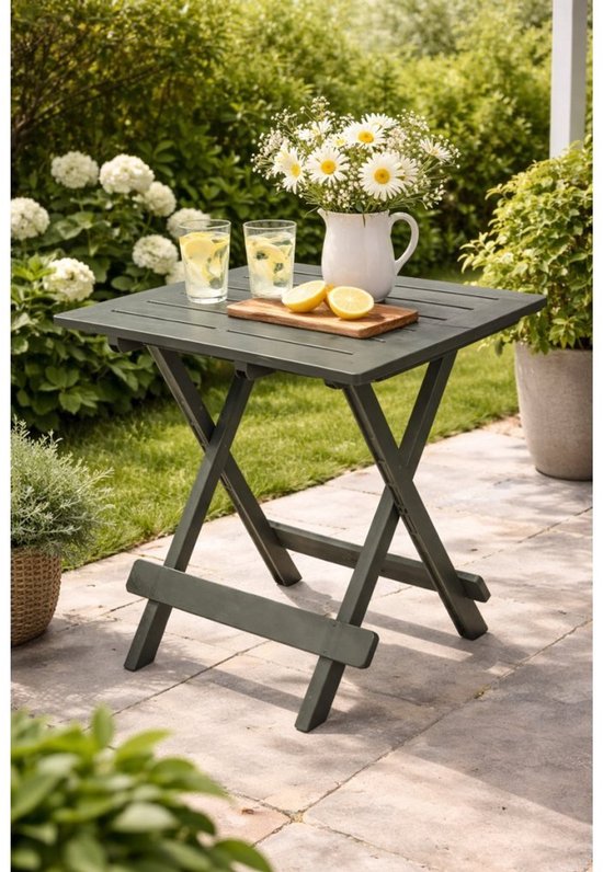 Pro GardenCamping Tisch 50x43x43 Salbei grün/Kunststoff