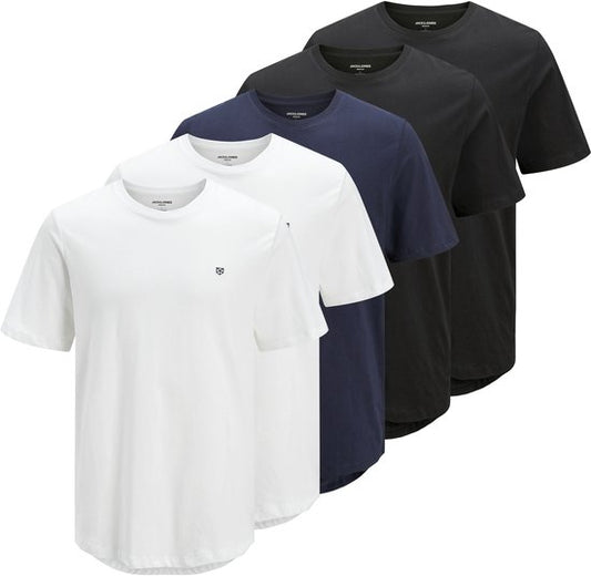 JACK&JONES JPRBLABRODY TEE SS CREW NECK 5PK MP NOOS Herren-T-Shirt – Größe S