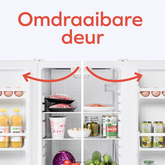 KitchenBrothers Kühlschrank - 92L - Tischmodell - Eisfach - Frigo - Freistehend - Weiß