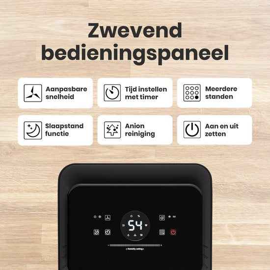 Auronic Luftentfeuchter und Luftreiniger - Pro Series - 12L pro Tag - Waschtrockenfunktion - Schlafzimmer, Badezimmer und Wohnzimmer - Feuchtigkeitsabsorber für das Haus - Schwarz