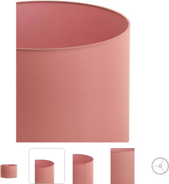 Light & Living Lampenschirm Imani – Rosa – 30 x 30 x 21 cm – Modern