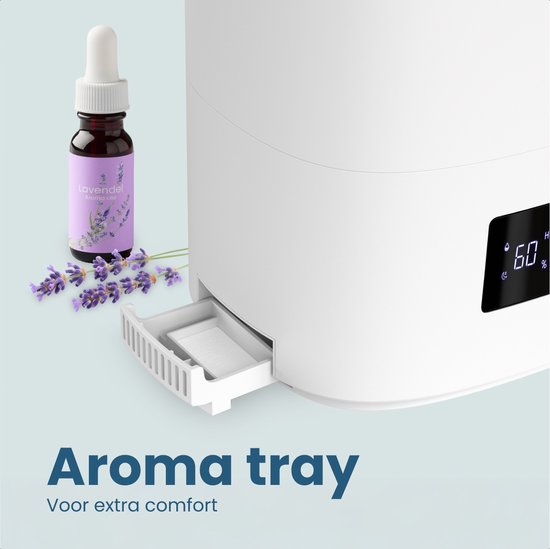 Auronic Luftbefeuchter - 5 Liter - Geeignet für Wohnzimmer, Büro, Schlafzimmer, Babyzimmer und mehr - BPA-frei - Weiß