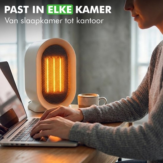 Travelhawk Electric Heater - Keramik-Heizung - 3 Stufen - 1200W Heizung - Elektrische Heizung mit LED-Anzeige - Rotierend - Schwarz