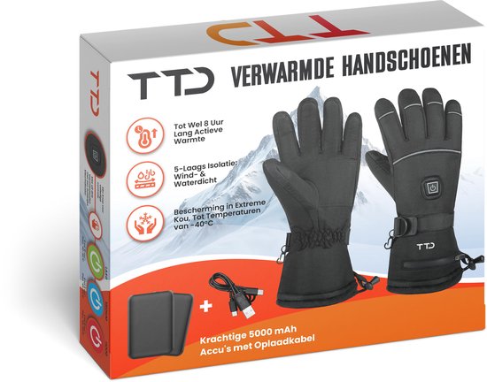 TTD® Beheizte Handschuhe XL - Beheizte Handschuhe Wiederaufladbar