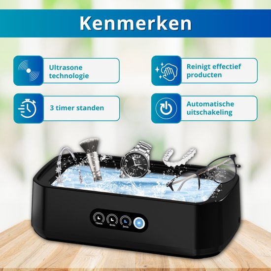 Ultraschallreiniger - 650ml - Brillenreiniger - Schmuckreiniger - Uhr - Zeri