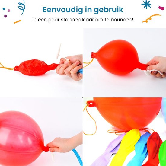 Partizzle 36x bunte Latex-Luftballons - Großer Hüpfballon - Riesen-Box-Ballon-Geschenke - Grabbelton Treat Gifts - Für Kinder & Kleinkinder - XL / 45 cm
