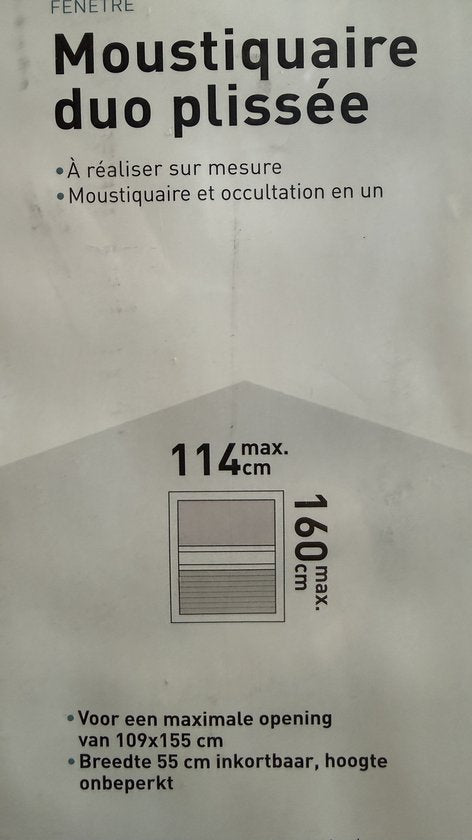Livn Duoplisse Insektenschutz Plus 114 x 160 cm Weiß – Insektenschutz und Verdunkelung in einem für Dachfenster – Einfach auf Maß anzupassen – Für eine maximale Öffnung von 109 x 155 cm