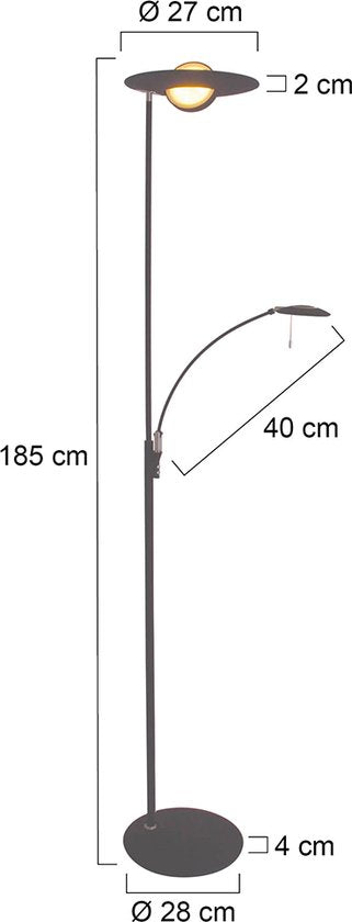 Stehleuchte Steinhauer Zenith LED - Schwarz