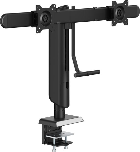 VDD – Monitorarm – Monitorarm – Monitorarm für 2 Bildschirme – Monitorarm schwarz – Monitorständer – Monitorständer – 2 Bildschirme – Bildschirme von min. 17 bis max. 32 Zoll