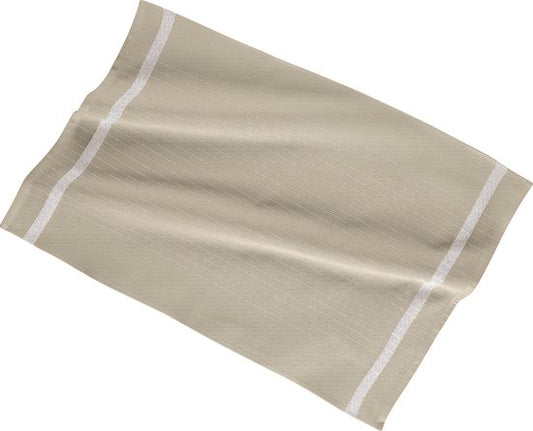 Küchentuch 50x70cm, 3er Set, farbiger Streifen in der Mitte, sand