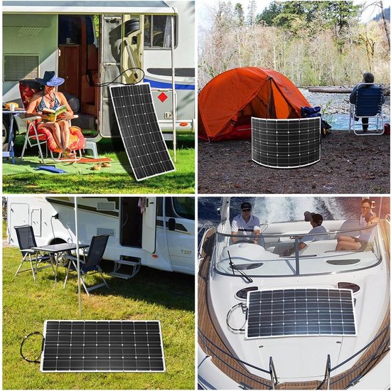 Solarpanel - Flexibles Solarpanel - Solarpanel Camper - Solarpanel tragbar - Langlebig - Ökologisch - 100x 50 cm